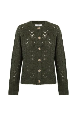 Hoss Intropia Ivette. Cárdigan calado Verde oscuro