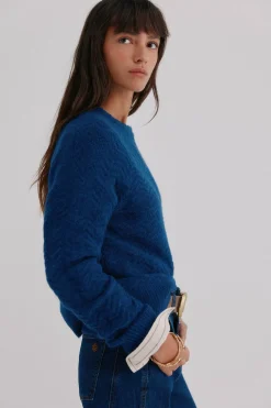 Hoss Intropia Ivonne. Jersey textura Azul marino