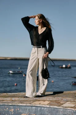 Hoss Intropia Ivy. Cárdigan calado Negro Best