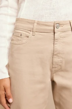 Slowlove Jeans abertura bajo Marfil New