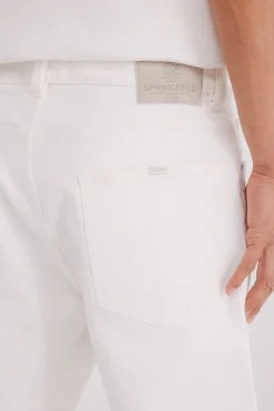 Springfield Jeans blanco straight fit marfil Best