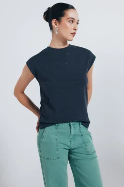 Springfield Jeans culotte tachas verde New