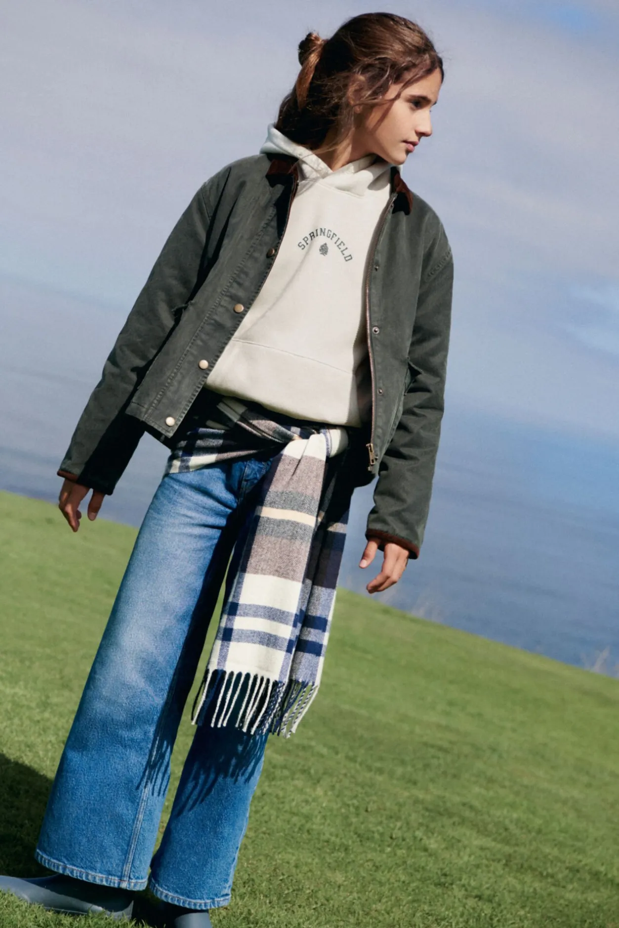 Springfield Kids Jeans denim culotte niña azul