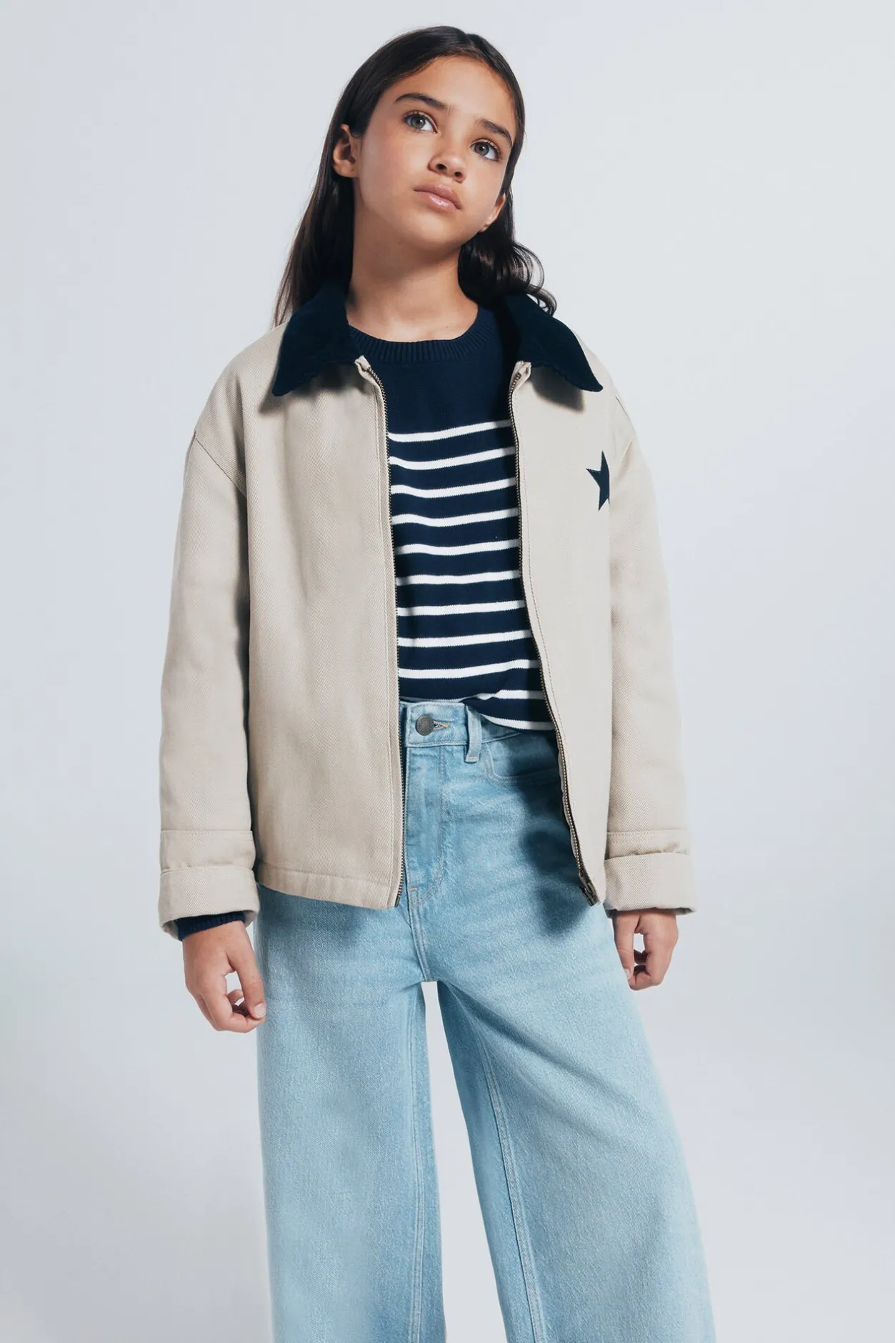 Springfield Kids Jeans denim culotte niña azul New