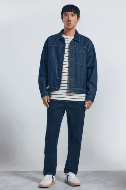 Springfield Jeans desencolado slim fit azul New