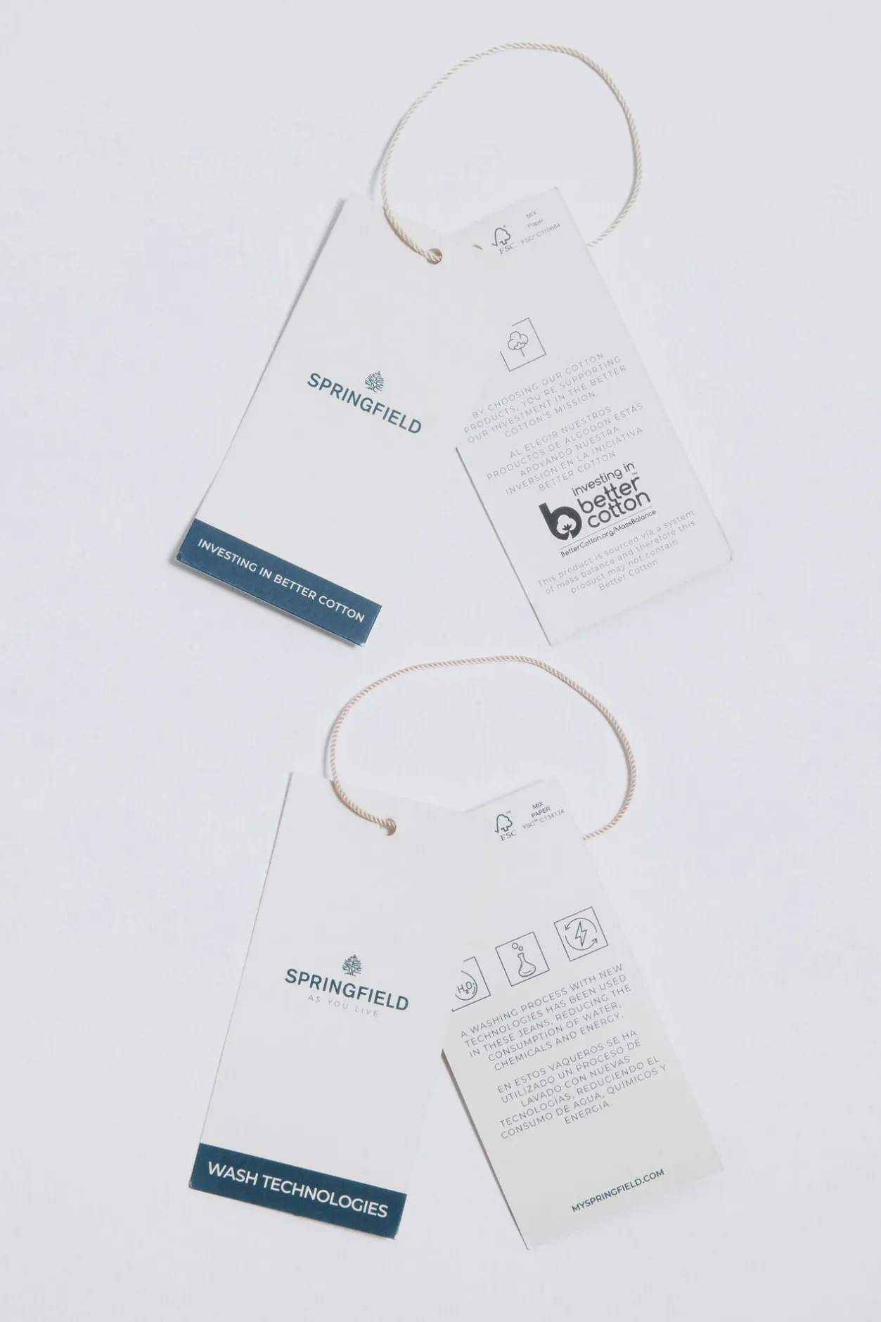 Springfield Jeans desencolado slim fit azul New