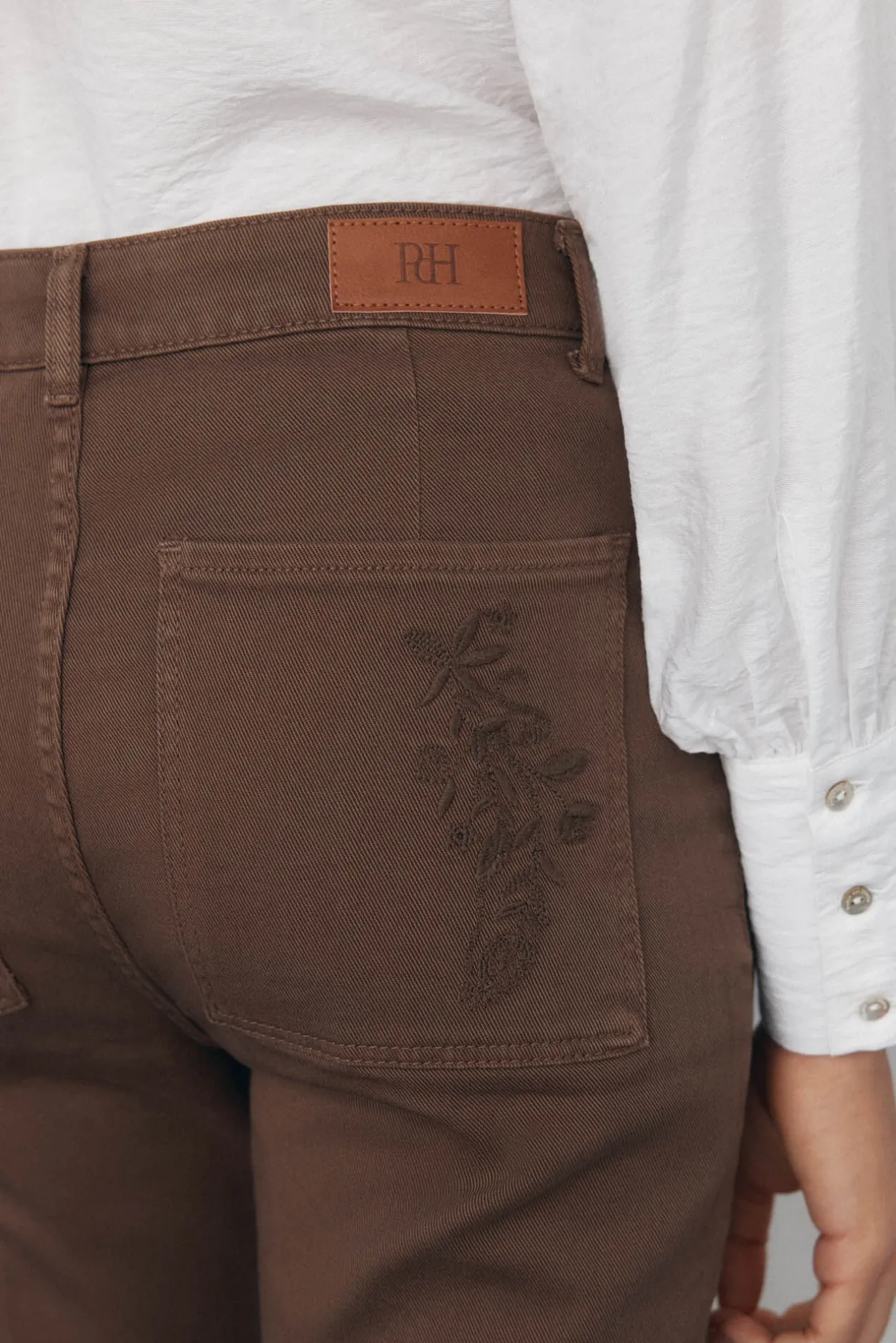 Pedro del Hierro Jeans flare cropped Marrón Best