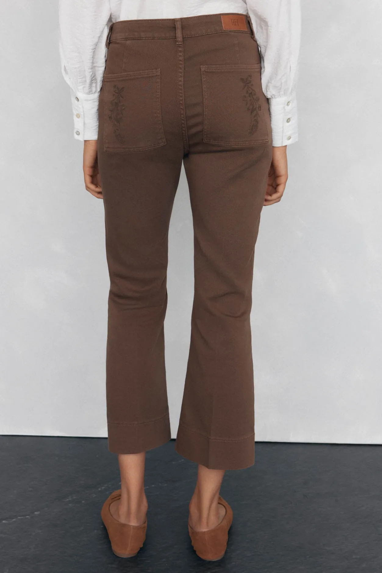 Pedro del Hierro Jeans flare cropped Marrón Best