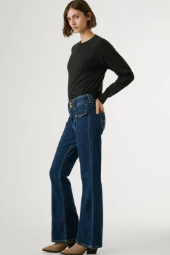 Pepe Jeans Jeans flare de tiro bajo azul Outlet