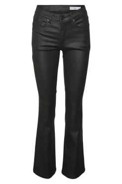 Vero Moda Jeans flared de mujer efecto polipiel Negro Outlet