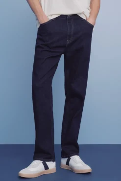 Springfield Jeans lavado desencolado straight fit azul Outlet