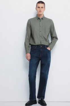 Springfield Jeans lavado oscuro straight fit azul Discount