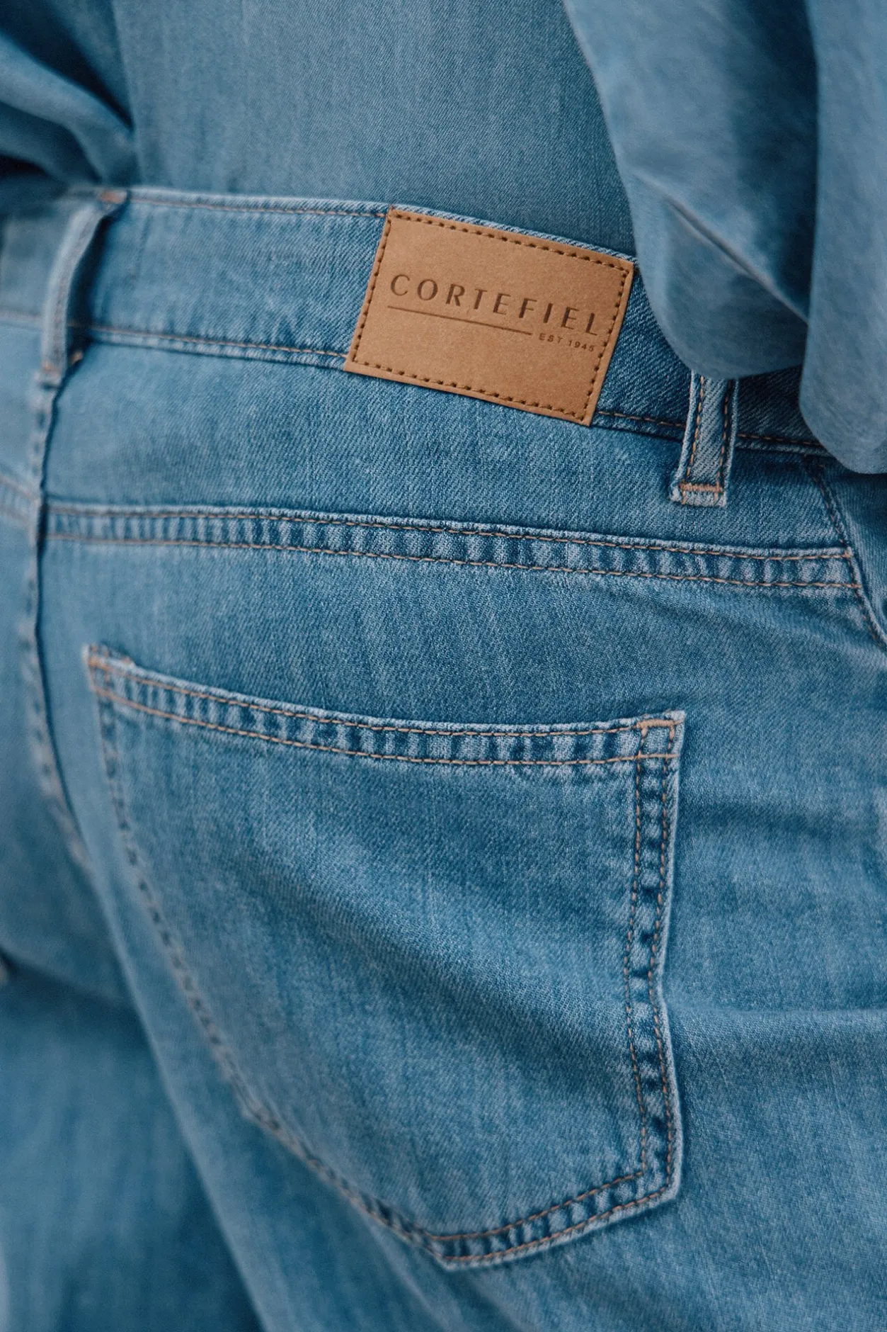 Cortefiel Jeans long palazzo Azul Sale
