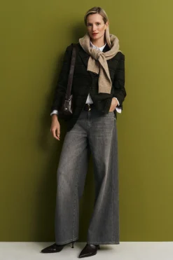 Cortefiel Jeans long palazzo Gris oscuro Best