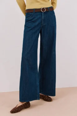 Cortefiel Jeans long palazzo Azul Clearance