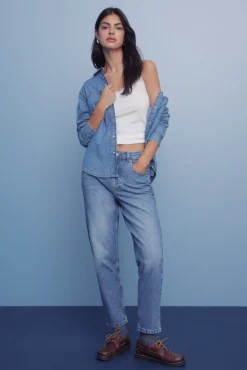 Springfield Jeans mom azul Clearance