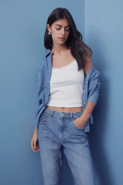 Springfield Jeans mom azul Clearance