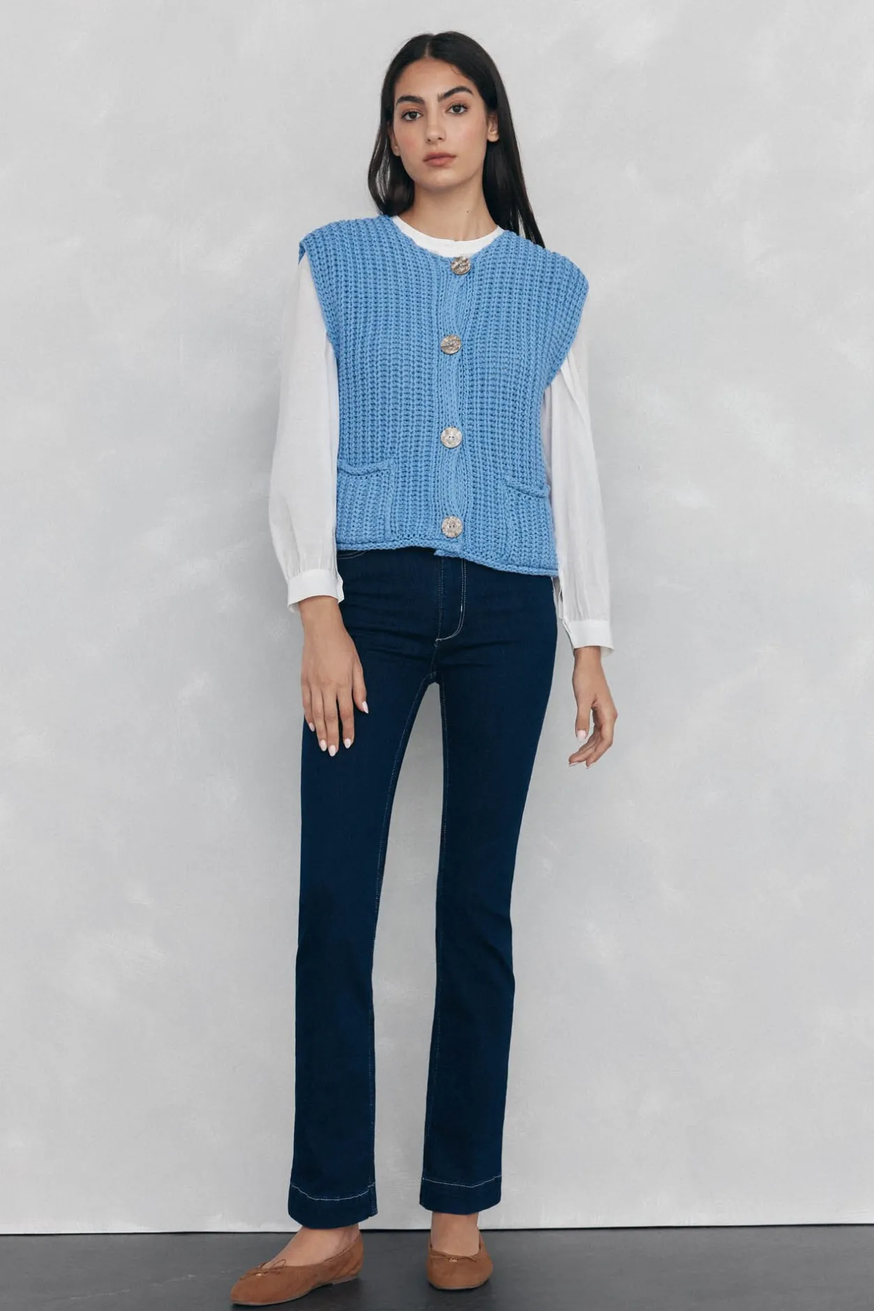 Pedro del Hierro Jeans push up flare Azul Discount