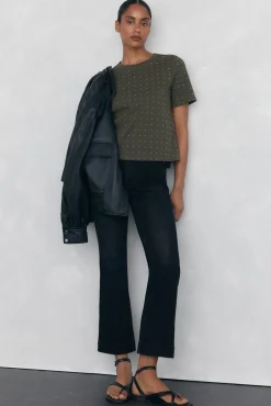 Pedro del Hierro Jeans push up flare cropped Gris Best