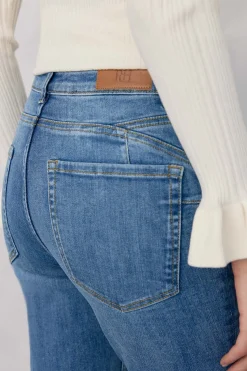 Pedro del Hierro Jeans push up flare cropped Azul Clearance