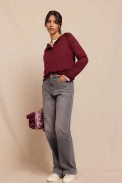 Slowlove Jeans rectos Gris oscuro Clearance