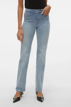 Vero Moda Jeans rectos tiro alto Azul Best
