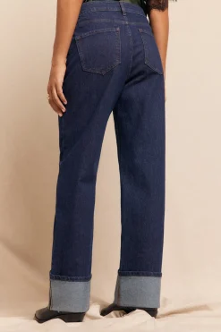 Slowlove Jeans roll up Azul Hot