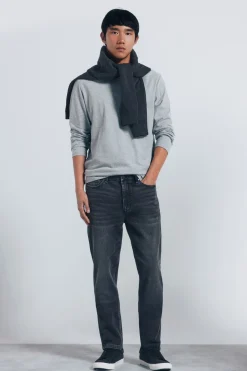 Springfield Jeans skinny oscuro lavado gris Discount