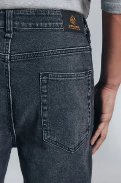 Springfield Jeans skinny oscuro lavado gris Discount
