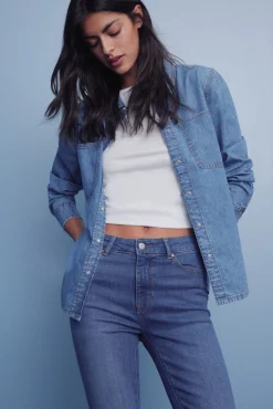 Springfield Jeans slim cropped azul New