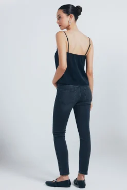 Springfield Jeans slim cropped negro Sale