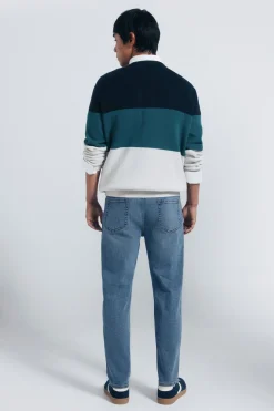 Springfield Jeans sobretintados slim fit turquesa Sale