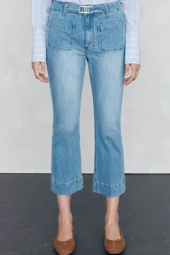 Pedro del Hierro Jeans stove pipe cropped Azul
