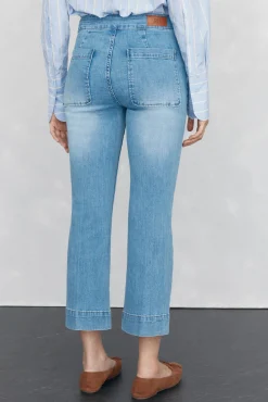 Pedro del Hierro Jeans stove pipe cropped Azul