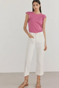 Pedro del Hierro Jeans stove pipe cropped Crudo Clearance