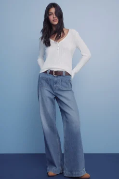 Springfield Jeans super flare comfort azul