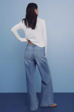 Springfield Jeans super flare comfort azul