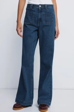Springfield Jeans super flare comfort azul New