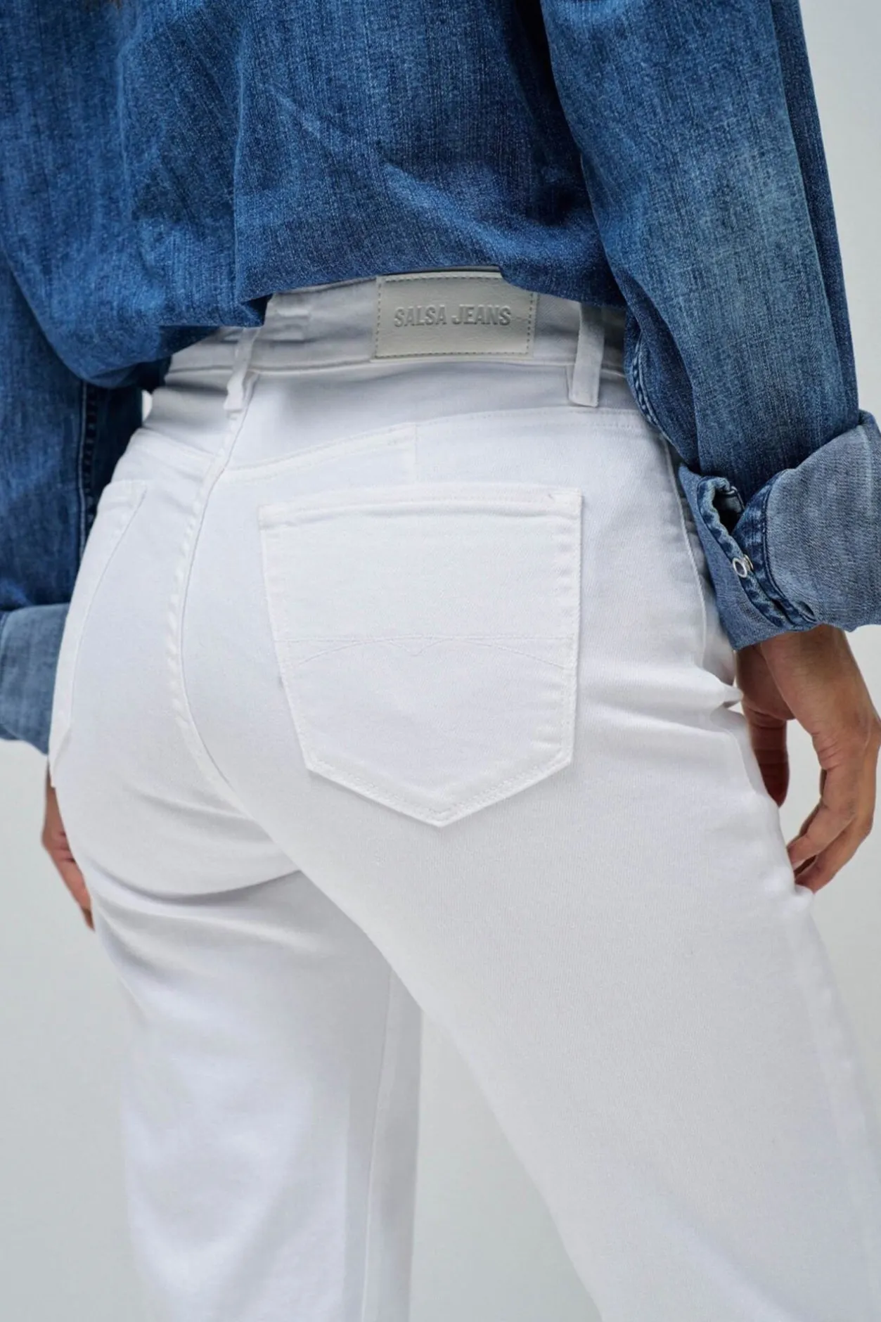 Salsa Jeans Jeans True cropped slim Blanco Sale
