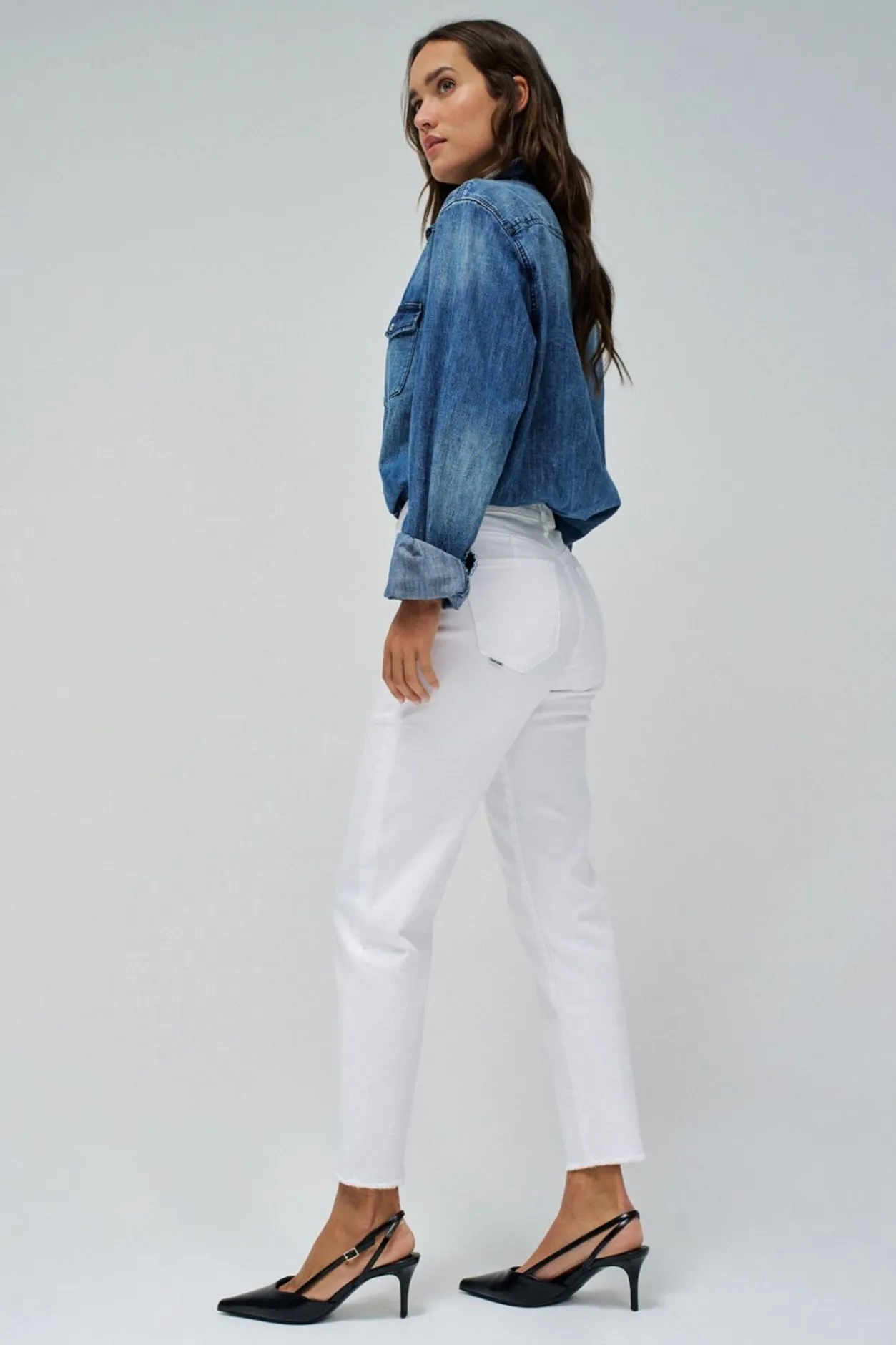 Salsa Jeans Jeans True cropped slim Blanco Sale
