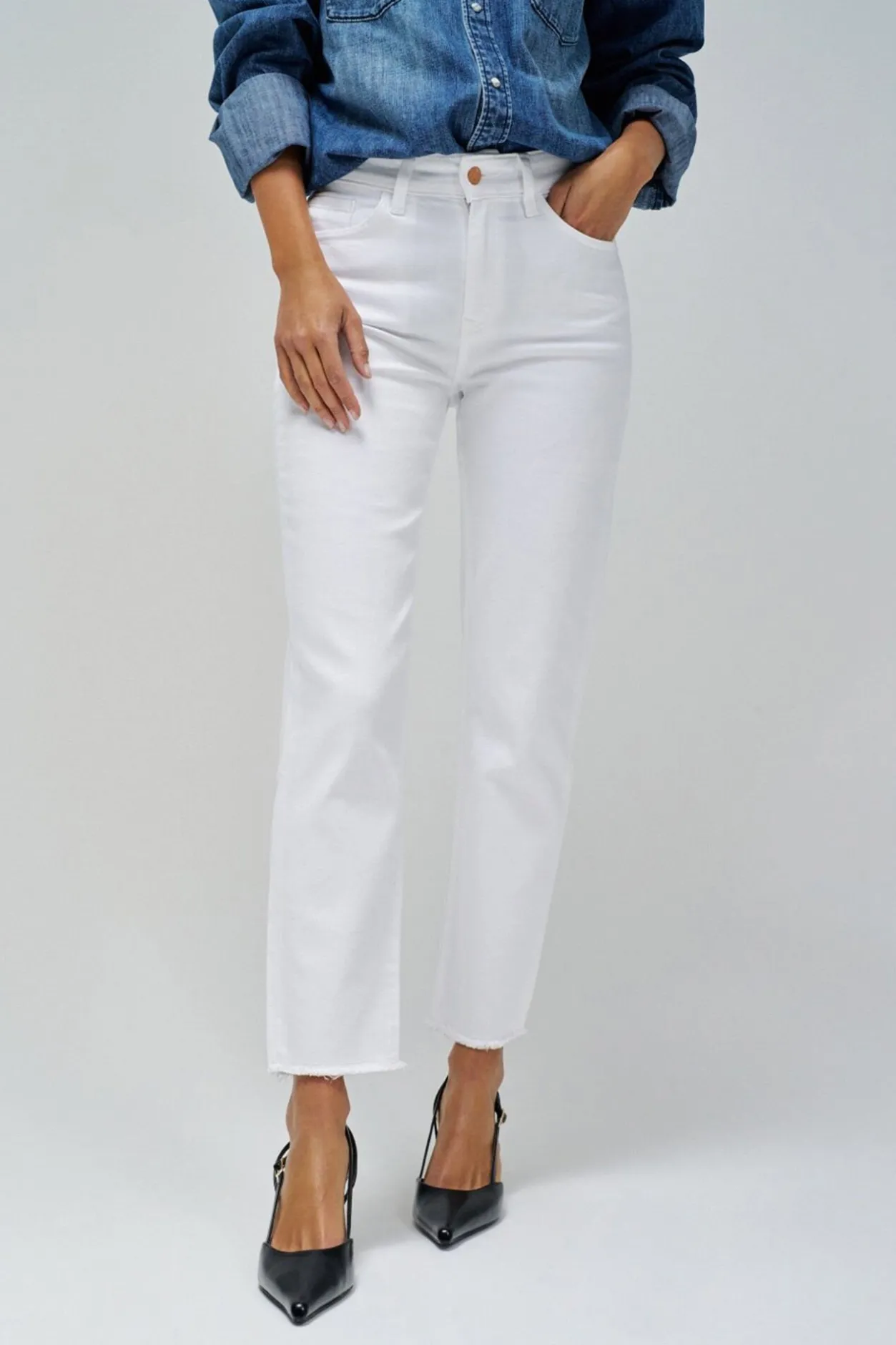 Salsa Jeans Jeans True cropped slim Blanco Sale