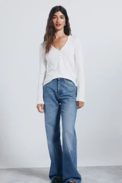Springfield Jeans wide leg azul