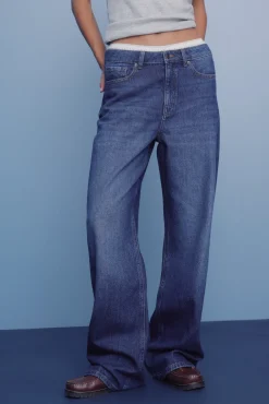 Springfield Jeans wide leg azul Best