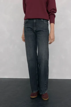 Pedro del Hierro Jeans wide leg basic Gris Hot