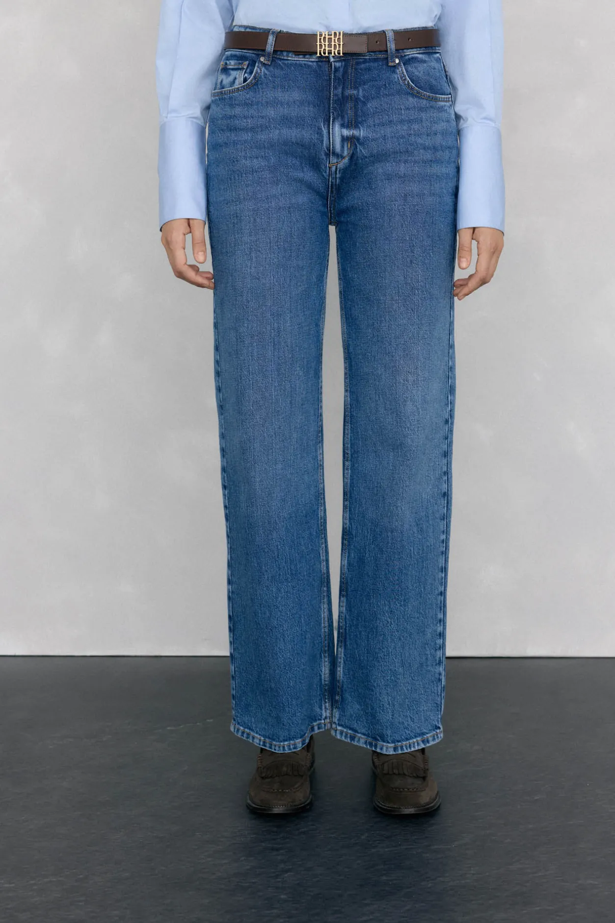 Pedro del Hierro Jeans wide leg basic Azul Best
