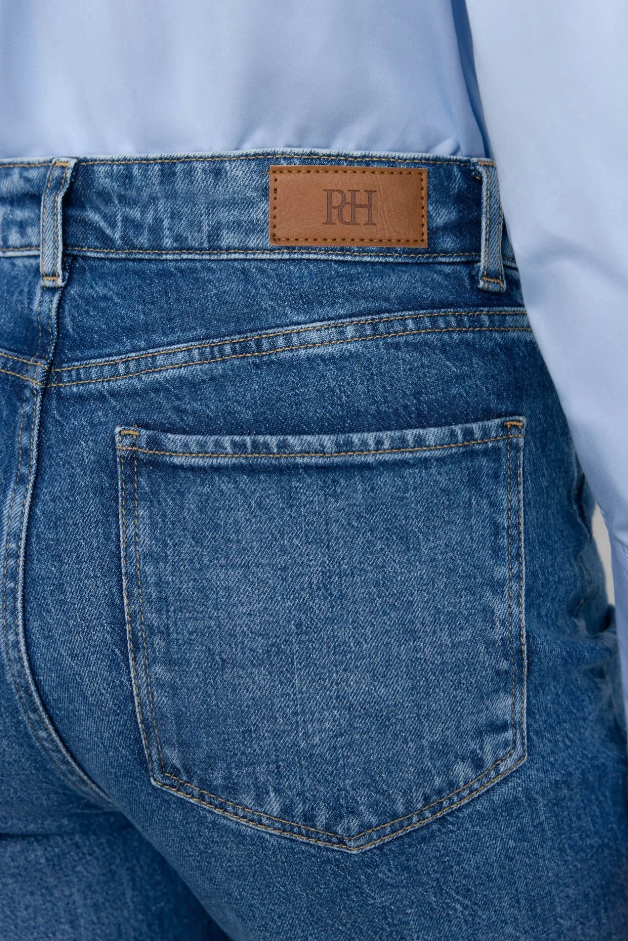 Pedro del Hierro Jeans wide leg basic Azul Best