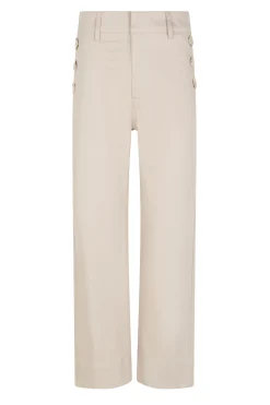 Pedro del Hierro Jeans wide leg cropped Beige Discount