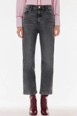 TFP by Tamara Falcó Jeans wide leg cropped Gris