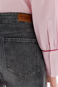 TFP by Tamara Falcó Jeans wide leg cropped Gris