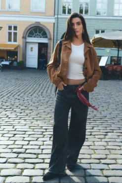 Springfield Jeans wide tachas negro Discount